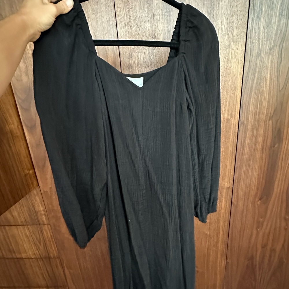Anthropologie Black Long Sleeve Dress